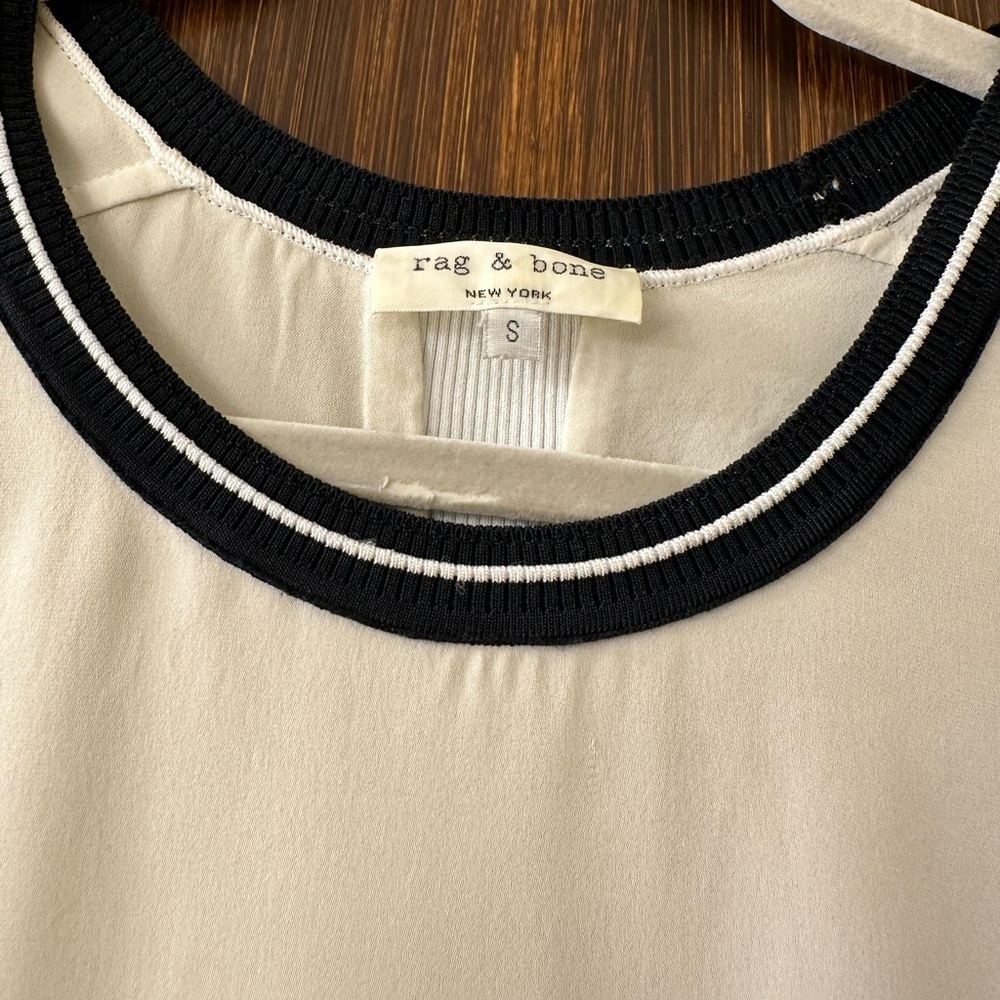 Rag & Bone Silk Sleeveless Double layered Top in Ivory (T1) - Picture 2 of 5